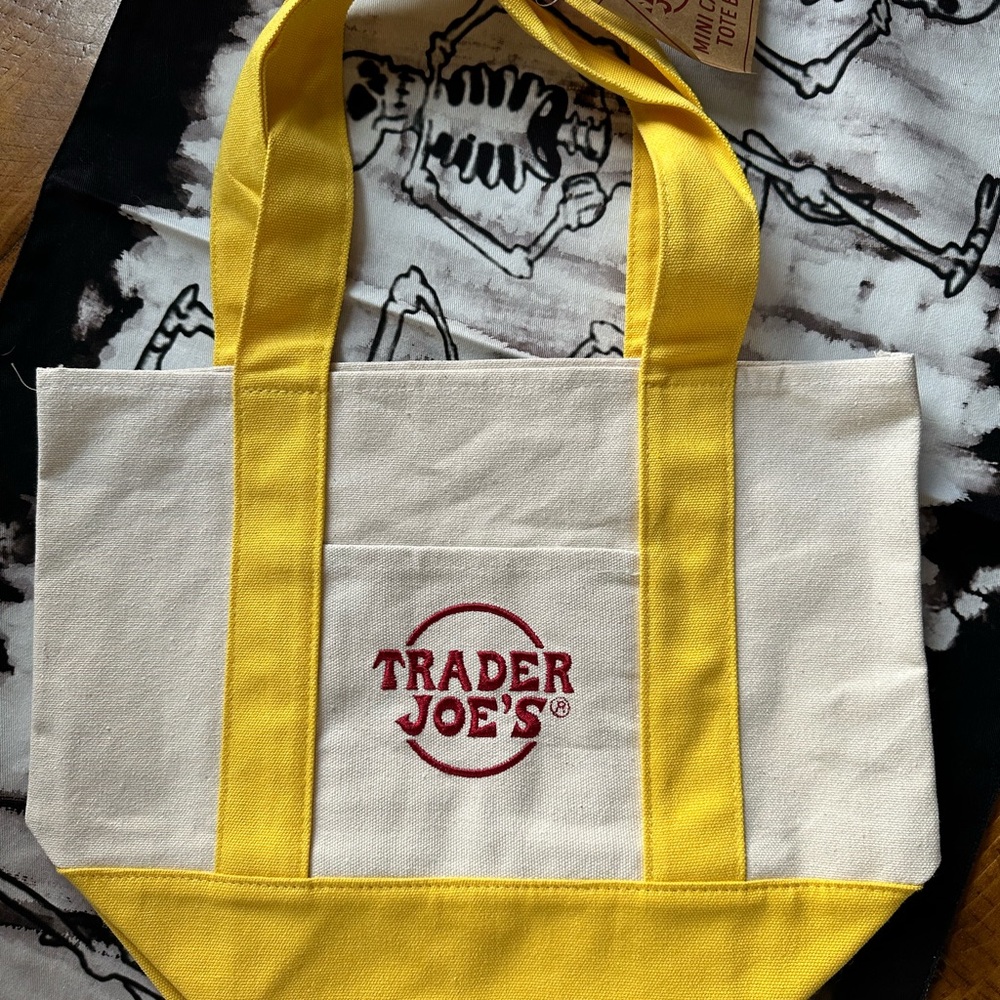 NWT Trader Joe's Mini Canvas Tote Bag